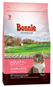 Bonnie Kuzu Etli Pirinçli Yetişkin 1.5 kg Kedi Maması kullananlar yorumlar